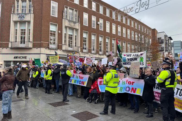 Hundreds of people filled Bedford Square to oppose the British Unity Walk.  AQ 6405
