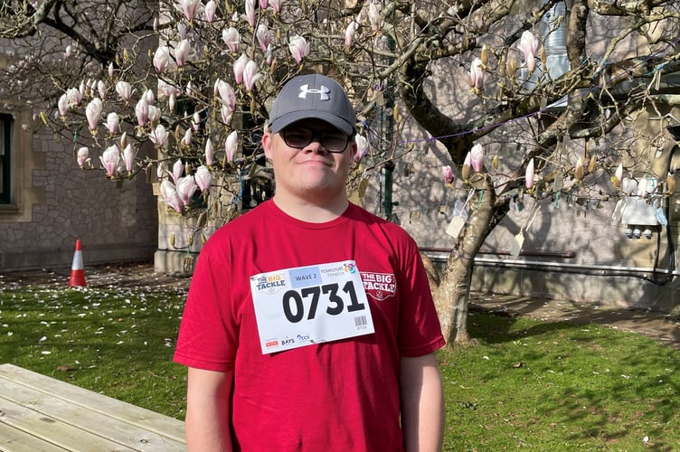 Rupert Stickland from Kingsteignton, walked in memory of his dad at last year's The  Big Tackle