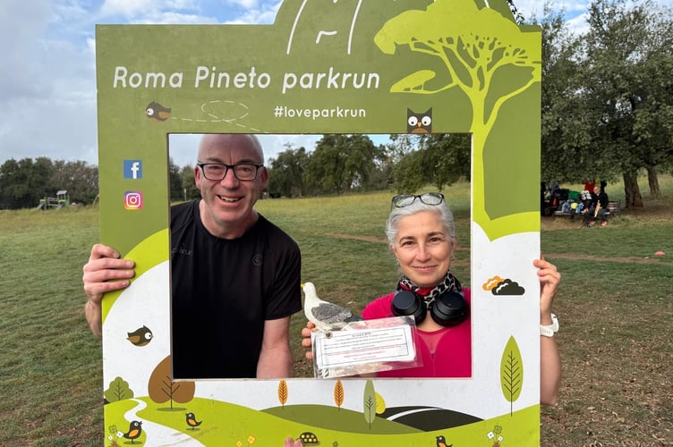 Jerry the Teignmouth Promenade parkrun seagull recently appeared in Rome, Italy.