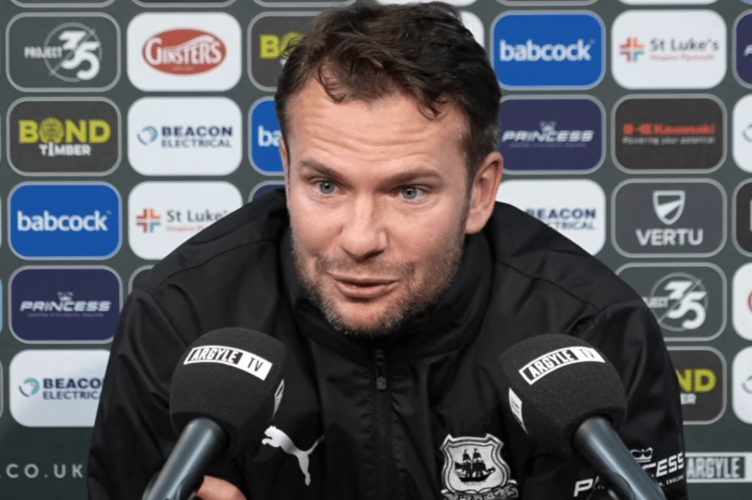 Plymouth Argyle head coach Tom Cleverley talks ahead of his side's FA Cup trip to Wycombe Wanderers