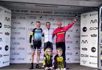 A determined drive to the podium from Mid Devon Cycling Club's Robin