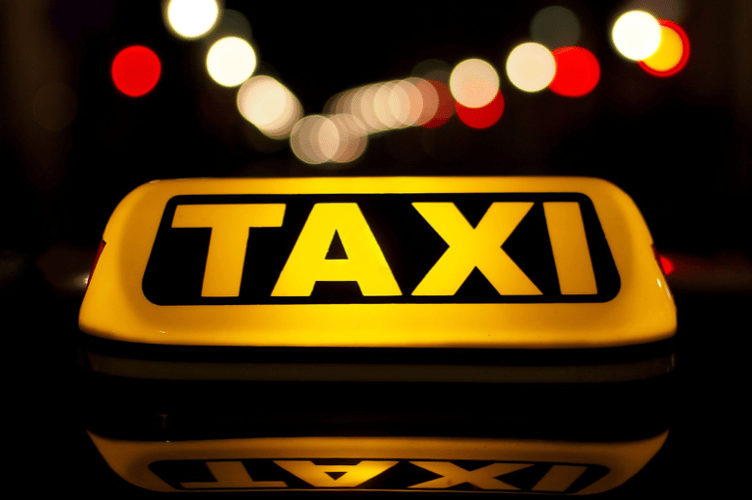 Taxi stock image
