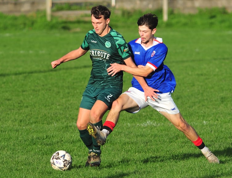 South Devon Football League Premiere Division. Buckfastleigh Rangers versus Plymouth True Blues. A 2-7 home defeat for Rangers at the Duckspond