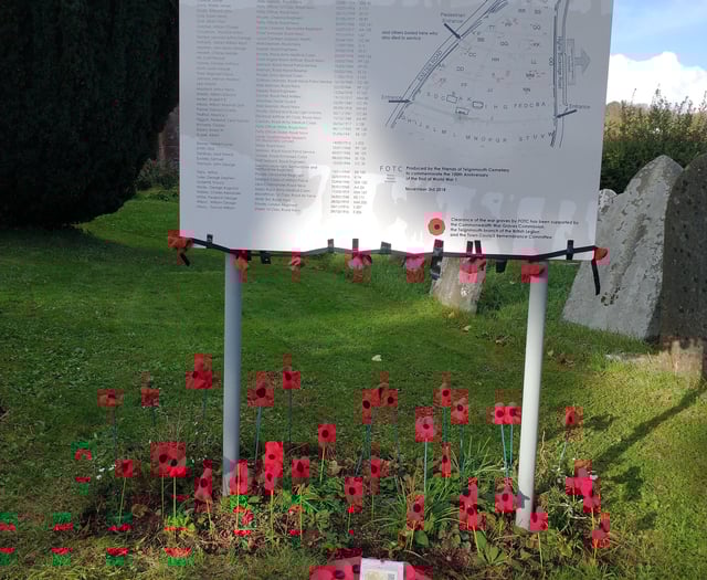 Moving Remembrance tribute at Teignmouth Cemetery