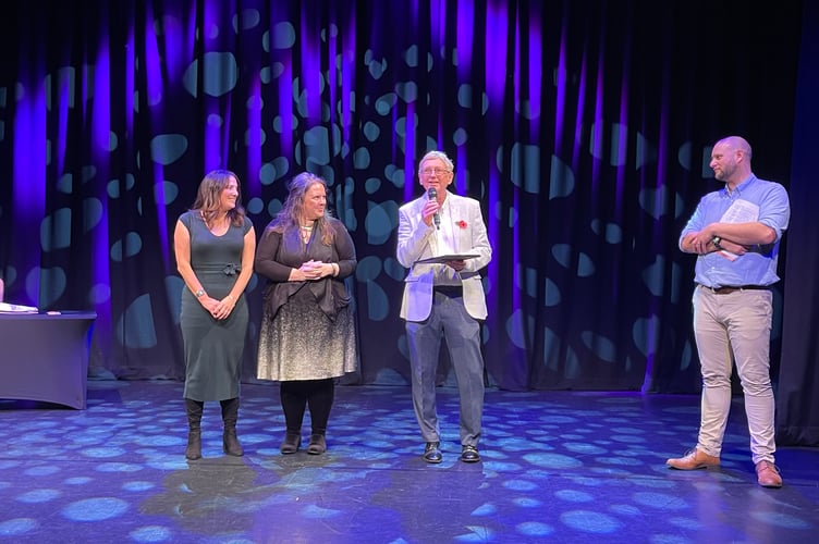 David Leyland from the National Youth Advocacy Service accepts the Stars of Teignbridge Balance and Boundaries award 