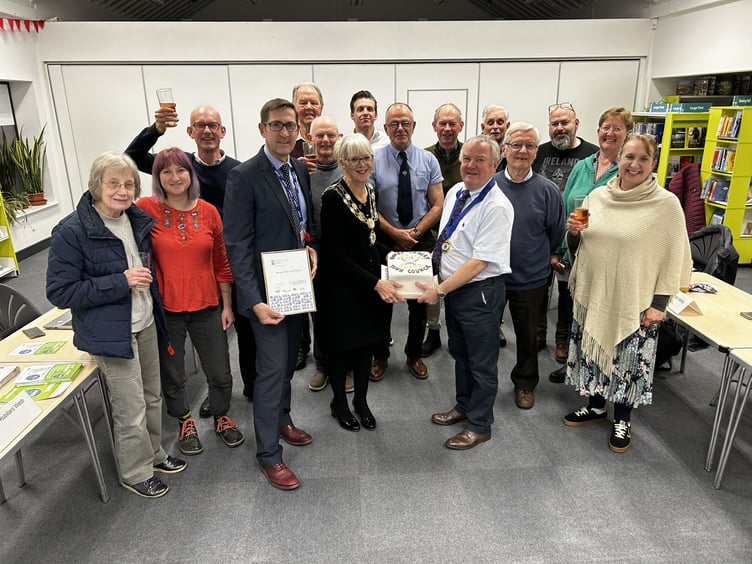 Bovey Tracey Town Council celebrates quality award.