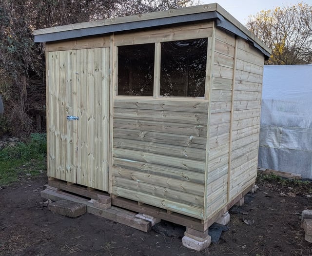 Exminster garden celebrates new sheds