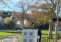 Piano Bike Girl Chloe Aston delights Dawlish shoppers
