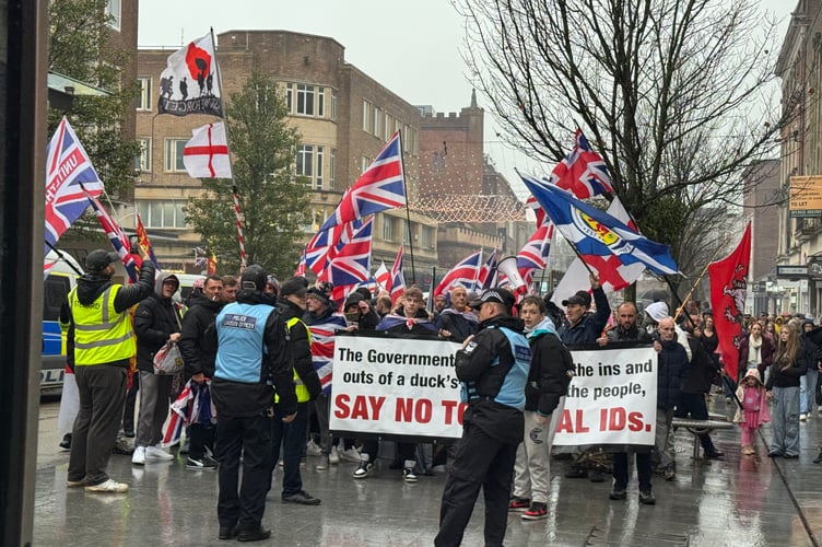 The front of the British Unity Walk march. AQ 8807