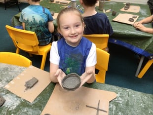 Pupils at Teignmouth Primary School get to grips with clay