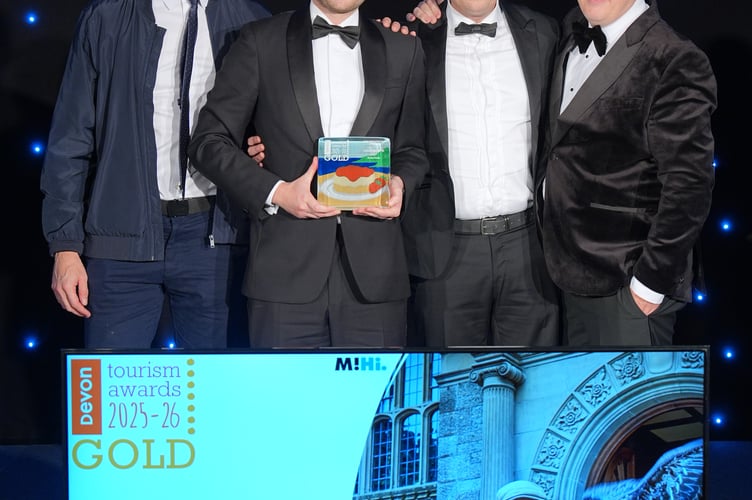 Bovey Castle celebrate being named Large Hotel of the Year at the Devon Tourism Awards (Photo: Nick Williams)