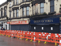 Businesses shut and road closed amid safety fears