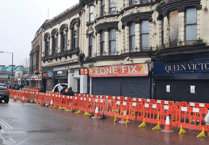 Paignton businesses shut and road closed amid safety fears