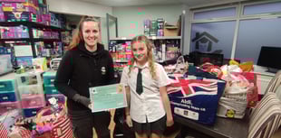 Teignmouth girl proves it is the season tabby jolly