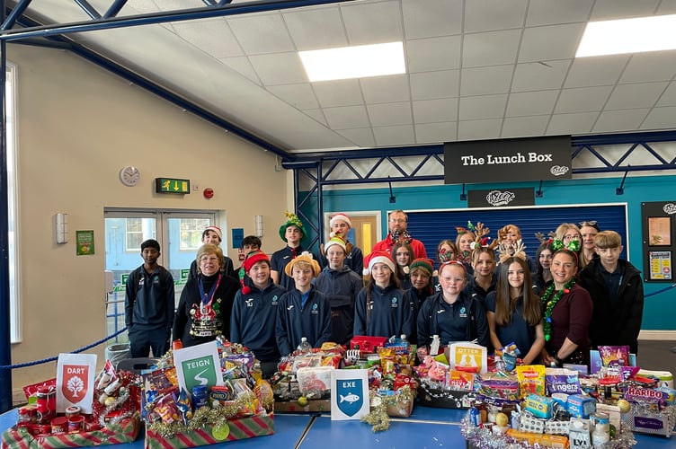Dawlish College students packed Christmas joy into every hamper they donated to the Dawlish Community Larder food bank.