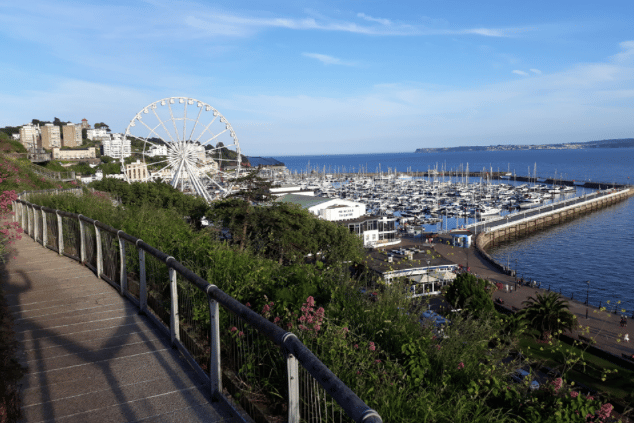 A view of Torquay seafront and harbour