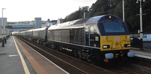 Royal Train passes through Dawlish 