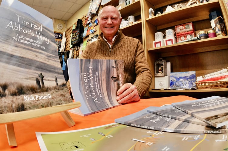 Local author Nick Pannell signing copies of his new book at Choice Words in Newton Abbot