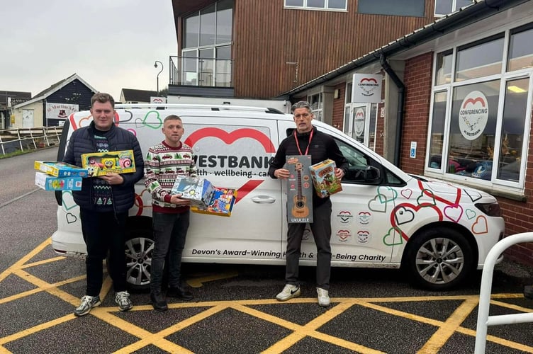 Toys and hampers of donations to Westbank Community Health and Care were delivered to 50 local families. Photo contributed