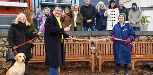 Community benches unveiled at Teignmouth Back Beach