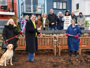 Community benches unveiled at Teignmouth Back Beach