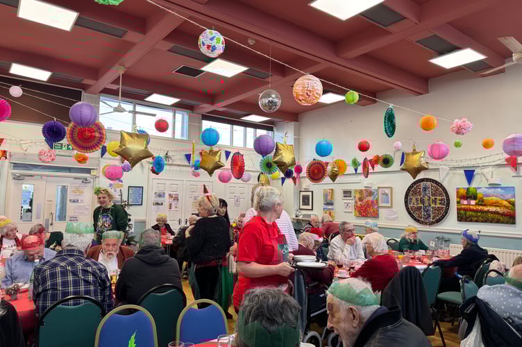 Guests at the Alice Cross Centre Christmas Day Lunch were treated to a two course Christmas dinner, entertainment and gifts