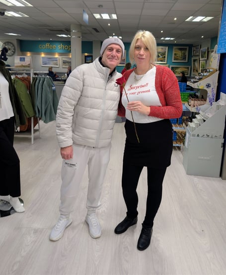 Dean Griffiths and Christine Llewellyn at Austins. Photo contributed