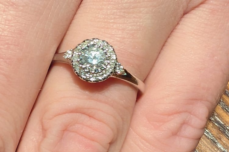 Christine Llewellyn's engagement ring. Photo contributed