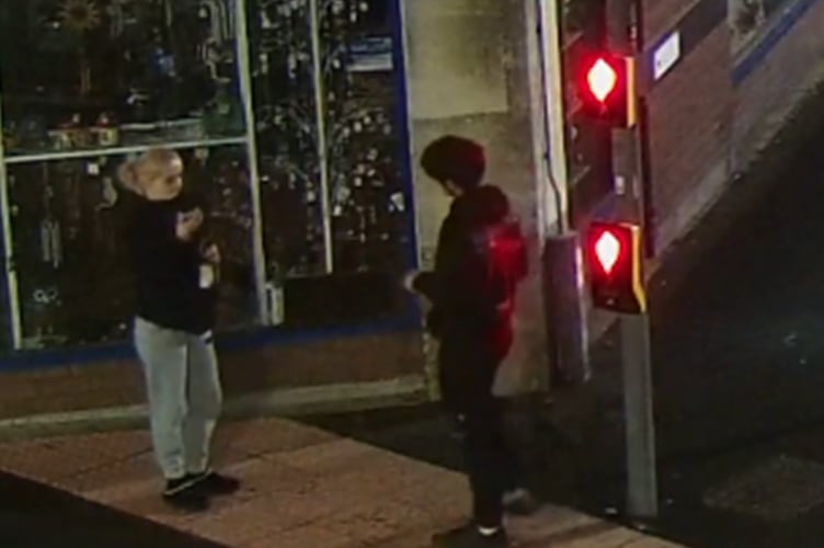 Images just released by police of assaults on a man and woman in Newton Abbot in October. Photo Devon and Cornwall Police