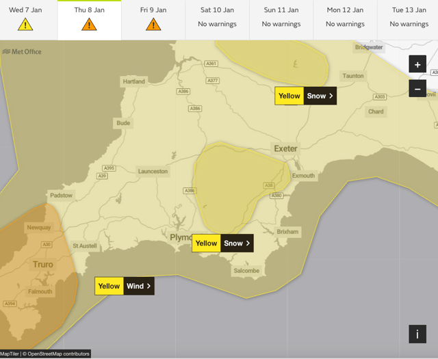 Met Office issues snow and wind warning