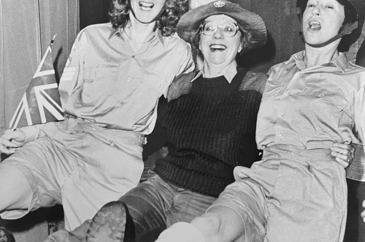 Strolling down memory lane. Patricia Kirkby, Dorothy Gilmore and Jean Preston from Cockwood Monday Club back in November 1985