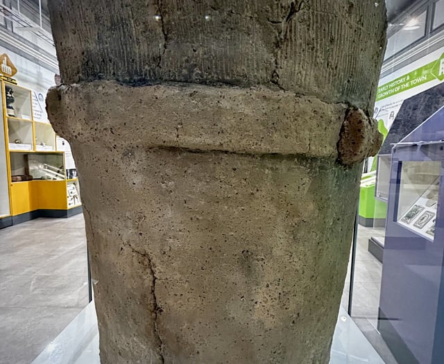 Ancient Bronze Age urn at Newton Abbot