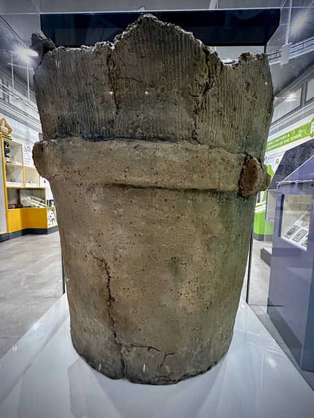 Bronze Age urn on show at Newton Abbot Museum. Photo contributed