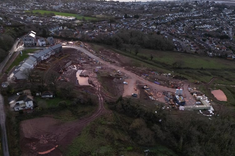Aerial view of the Teignbrook development taken in December 2025