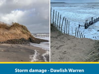 Dawlish Warren storm damage warning