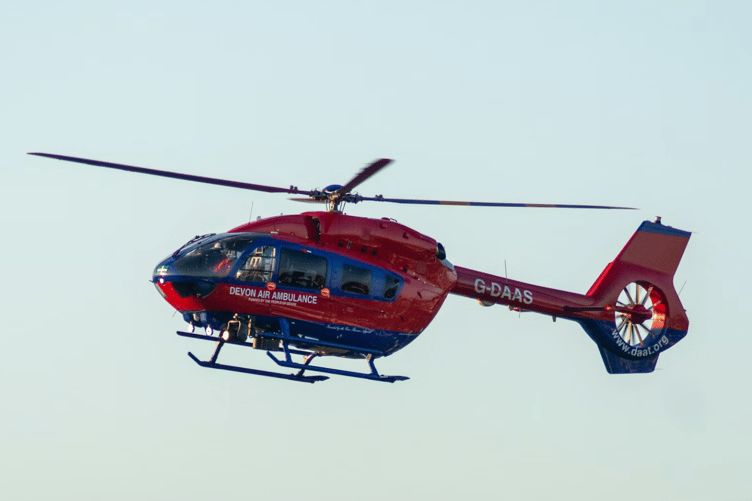 Devon Air Ambulance stock image