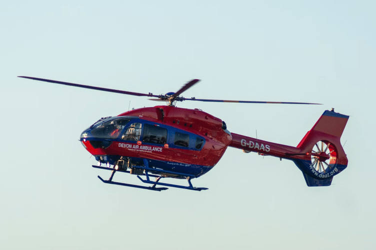 Devon Air Ambulance stock image