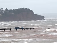 Pier succumbs to Ingrid's fury