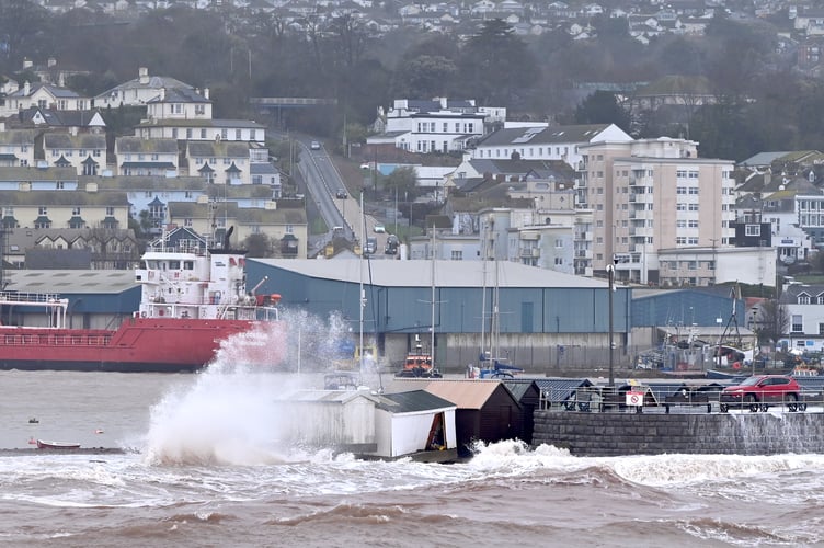 Storm Ingrid batters Teignmouth. Photo: MDA/StevePope