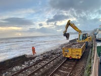 Dawlish railtrack wall breached
