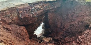 Sink hole forces overnight closure of rail line 