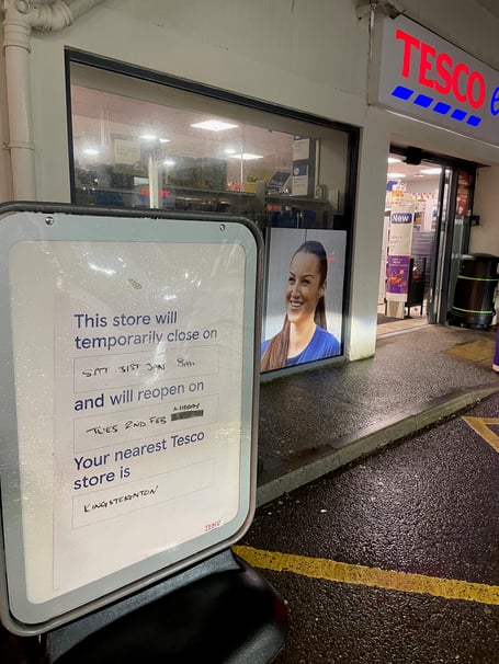 Teignmouth's Tesco Express and petrol station is to temporarily close.