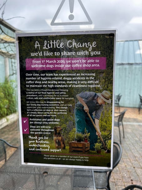 Otter Jack's Patch garden centre to ban dogs from cafe. Photo contributed