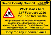 Dawlish Cycleway Closes for Upgrades