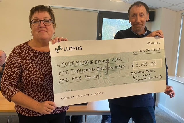 Dainton's MND donation