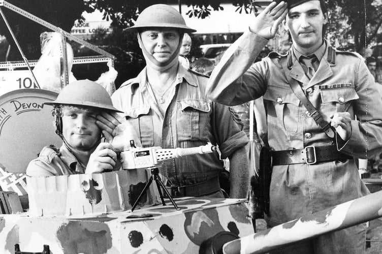 Paul Proud, Dave Stephenson and Steve Pattle from the South Devon Inn were the Desert Rats in the 1987 Dawlish Carnvial pram race