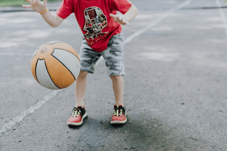Child playing stock image