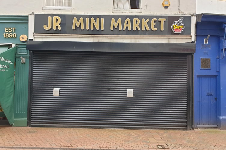 JR Mini Market in Teignmouth. Photo Teignmouth police 