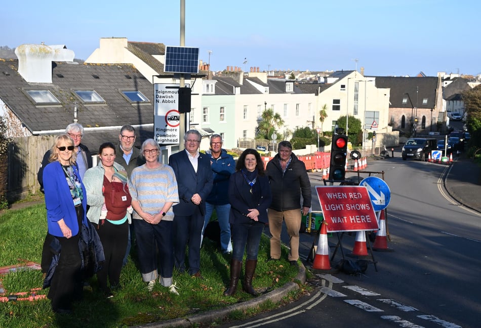 Shaldon's traffic light 'birthday' bash