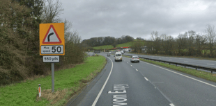 Accident on A38 causing delays near Chudleigh